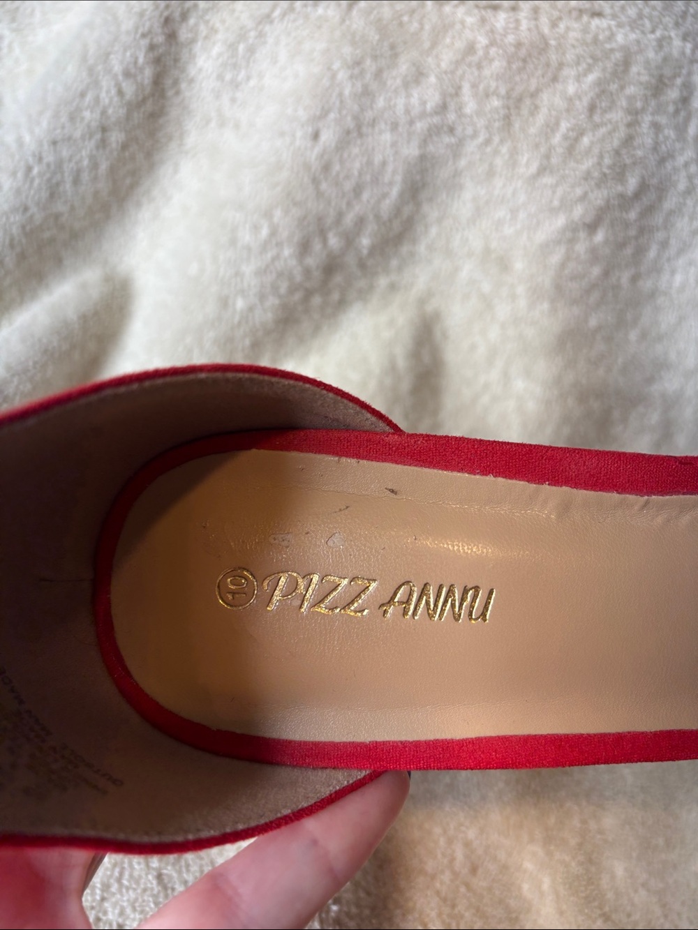 🧡Block Heel Sandals Women's 10 Orange Suede Ankle Strap Pizzanni 🧡 - Picture 9 of 14